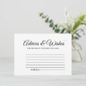 Invitation Elégant conseil minimal et Fête des mariées WIshes (Debout devant)