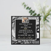 Invitation Élégant convid moderne live stream mariage (Debout devant)