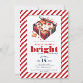 Invitation Élégant Cookie Exchange Party Blue Red (Devant)