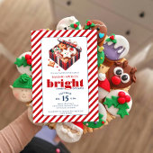 Invitation Élégant Cookie Exchange Party Blue Red