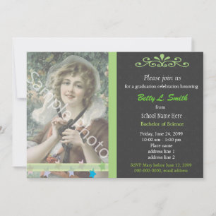 Invitation Élégant, cool photo diplôme universitaire