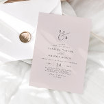 Invitation Elégant coordonnées florales blanches | Mariage bl<br><div class="desc">Cette élégante faire-part de mariage blanche et fleurie est parfaite pour un mariage simple. Le design minimaliste rose vif présente une typographie romantique raffinée avec un style glamour moderne. Personnalisable dans n'importe quelle couleur. Gardez le design minimal et élégant, tel quel, ou personnalisez-le en ajoutant vos propres graphiques et artwork....</div>