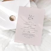 Invitation Elégant coordonnées florales blanches | Mariage bl