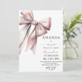 Invitation Elegant Coquette Bow fille Anniversaire (Debout devant)