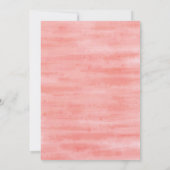 Invitation Elégant Corail Jaune Aquarelle Florale Quinceañera (Dos)