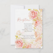 Invitation Elégant corail rose Secret Rose Garden Wedding Inv (Devant)