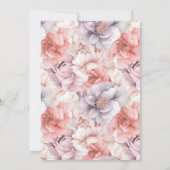 Invitation Elegant Coral and Lavender Peony 60th Birthday (Dos)