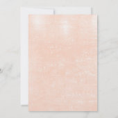 Invitation Élégant Coral Rose Rose Floral 2e Mariage (Dos)