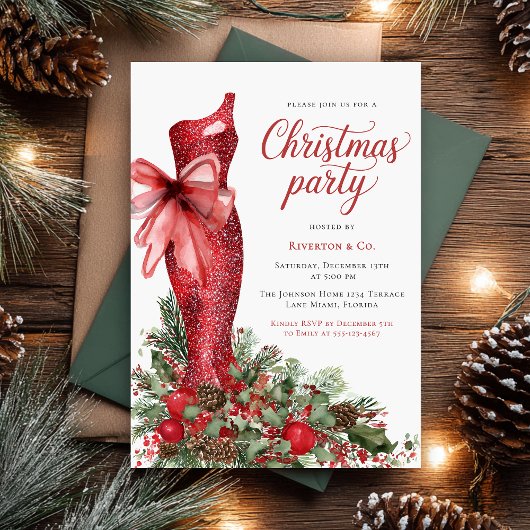 Invitation Elegant Corporate Christmas Party