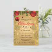 Invitation ELEGANT Corporate Gold Glam Christmas Party (Debout devant)