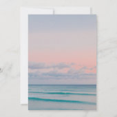 Invitation Elégant coucher de soleil Blue Ocean Beach Mariage (Dos)