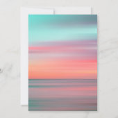 Invitation Elégant coucher de soleil romantique Blue Sky Beac (Dos)