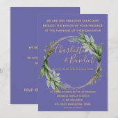 Invitation Elégant couleur brosse script demande d'invitation (Devant / Derrière)