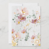 Invitation Elégant couleur rose pâle Mariage floral (Dos)