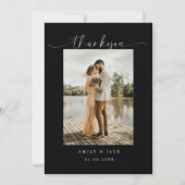 Invitation Élégant couple Minimaliste Simple Script Mariage (Devant)