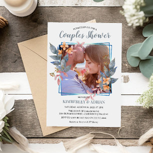 Invitation Élégant couple photo Baby Shower   Mariage