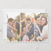 Invitation Elégant couple portrait rustique 4 mariage photo (Dos)