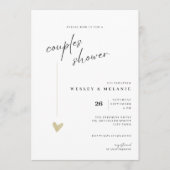 Invitation Elegant Couples Shower Calligraphy Typo Wedding (Devant)