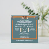 Invitation Élégant Cravate simple Bow Mariage Customisé (Debout devant)