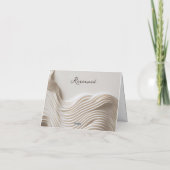 Invitation Elégant crème blanc mariage signe réservé (Dos)