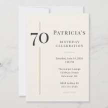 Élégant Crème & Or 70e Anniversaire