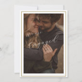 Invitation élégant crémeux moderne photo floral (Devant)