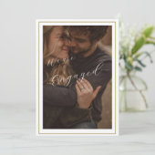 Invitation élégant crémeux moderne photo floral (Debout devant)