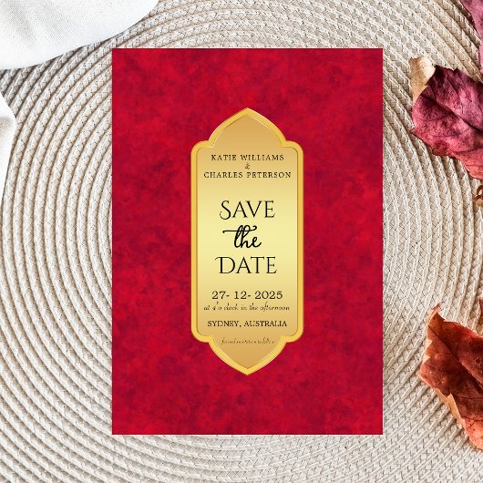 Invitation Elégant Crimson Gold luxe royal