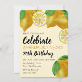 Invitation Elégant croquis de citron Anniversaire (Devant)