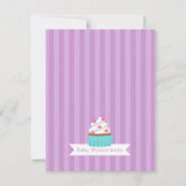 Invitation Élégant Cupcake Douche bébé Cupcake doux Invitatio (Dos)