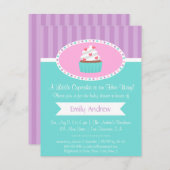 Invitation Élégant Cupcake Douche bébé Cupcake doux Invitatio (Devant / Derrière)