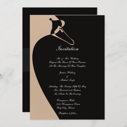 Invitation Élégant cygne (Devant / Derrière)