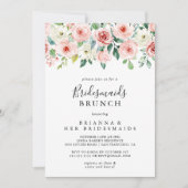 Invitation Élégant Dainty Floral Bridesmaids Brunch Douche (Devant)