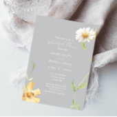 Invitation Élégant Daisy | Dîner de répétition Mariage gris