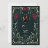 Invitation Elegant Dark Floral Vintage Wedding Invite (Dos)