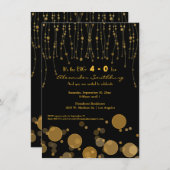 Invitation élégant de fête d'anniversaire de (Devant / Derrière)