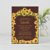 Invitation élégant de Fête de la mariée de cadre (Debout devant)