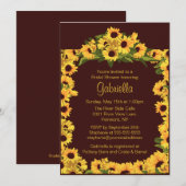 Invitation élégant de Fête de la mariée de cadre (Devant / Derrière)