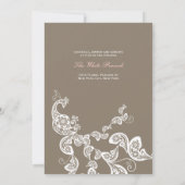 Invitation élégant de mariage de Boho de paon (Dos)
