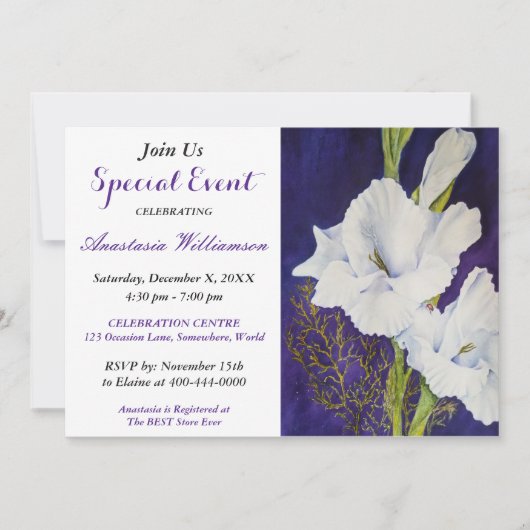 INVITATION ÉLÉGANT DE SOIRÉE (Devant)