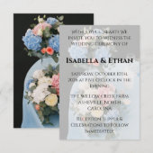 Invitation Élégant décor de table de printemps avec jonquille (Devant / Derrière)