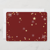 Invitation Élégant décor magique de Noël rouge (Dos)