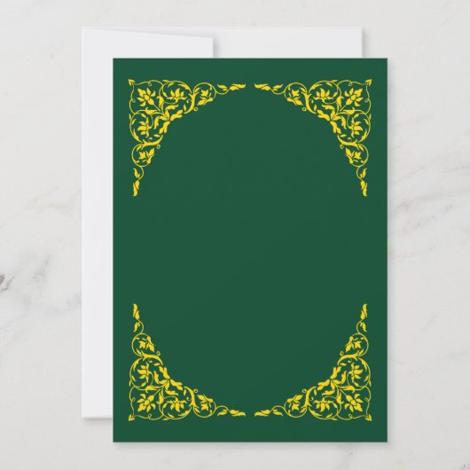 Invitation Elegant Deep Emerald Islamic Wedding (Dos)