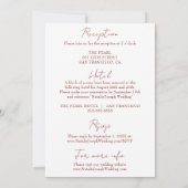 Invitation Elegant Deep Red White Burgundy All In One Wedding (Dos)