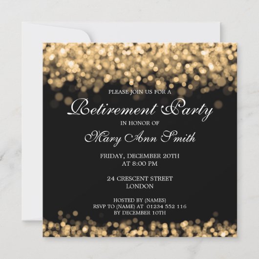 Invitation Élégant défilé de retraite (Devant)
