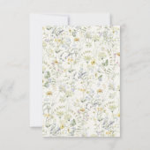Invitation Élégant déjeuner de charité Fleurs sauvages florau (Dos)