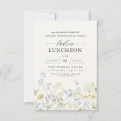 Invitation Élégant déjeuner de charité Fleurs sauvages florau (Devant)