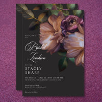 Élégant déjeuner de nuptiale floral Moody Black