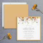 Invitation Élégant déjeuner nuptial Fleur sauvage Jaune<br><div class="desc">Vous cherchez une invitation à déjeuner nuptiale moderne et élégante pour remercier vos demoiselles d'honneur dans toutes les préparations pour votre mariage? Ne cherchez pas plus loin que cette Elegant Jaune Fleur sauvage Aquarelle Nuptiale Invitation de déjeuner nuptiale. Doté d'une superbe aquarelle fleurie dans des tons chauds et neutres, de...</div>