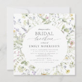 Invitation Élégant déjeuner nuptial Fleur sauvage Sage Green (Devant)